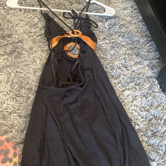 Black and Tan Guess  halter open back. medium, sexy dress. - Picture 3 of 4